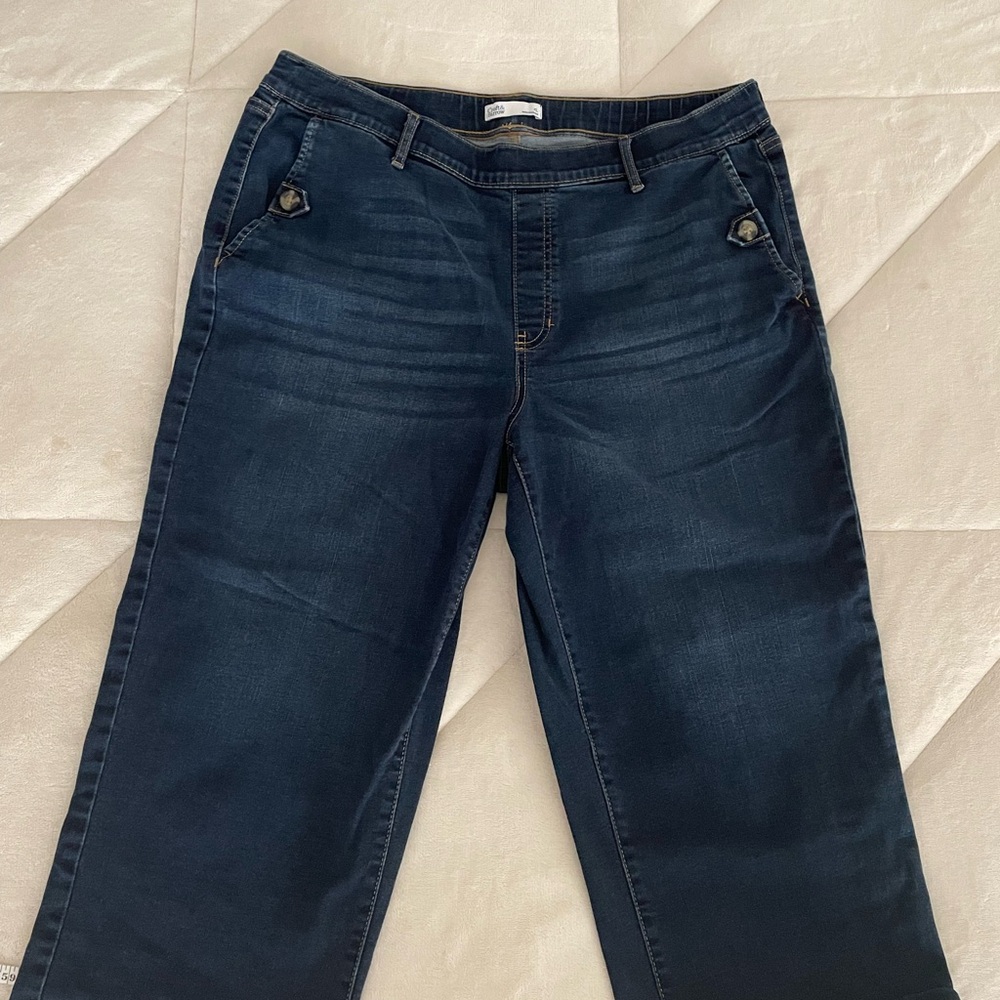 Croft & Barrow Dark Blue Denim Capri Jeans - XL